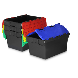 *Bundle of 5* 54L Attached Lid Container Original Totebox (600 x 400 x 320h mm)