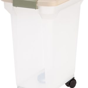 28 Quart WeatherPro Airtight Pet Food Container, Almond