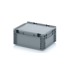 15L Euro Stacking Container With Lid Attached (400 x 300 x 185hmm)