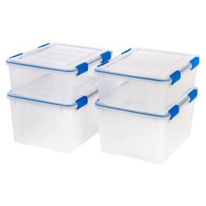 Storage Container WeatherPro Storage Box  2 Pack - 44QT and 26.5QT Combo - Gasket Box