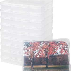 5" x  7" Photo Storage and Embellishment Craft Case, 10 Pack, Clear