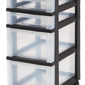 Storage Cart with Organizer Top - 4 Drawer