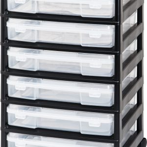 6-Case Scrapbook Cart, Black