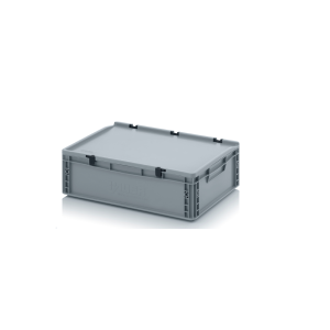 35L Euro Stacking Container With Lid Attached (600 x 400 x 185h mm)