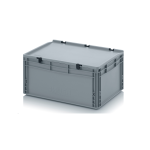 54L Euro Stacking Container With Lid Attached (600 x 400 x 285h mm)