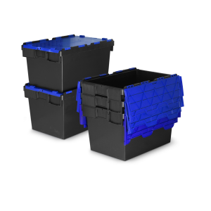 *Bundle of 4* Extra Large 80L Attached Lid Container Original Totebox - (710 x 460 x 368h mm)