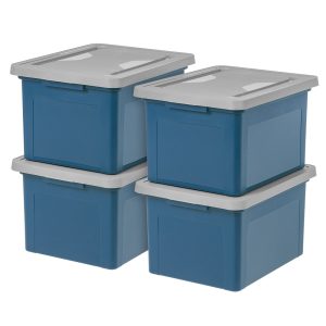 Eco-Friendly 35Qt File Totes for Storage 4 Pack