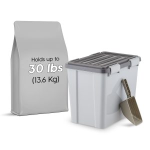 Stackable Dog Food Storage Container with 2 Cup Scoop, Fits up to 30 lbs