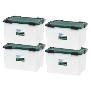 Remington Weathertight Heavy Duty Storage Tote 74Qt 4pk