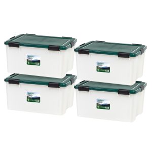 Remington Weathertight Heavy Duty Storage Tote 62.5Qt 4pk