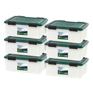 Remington Weathertight Heavy Duty Storage Tote 30.5Qt 6pk