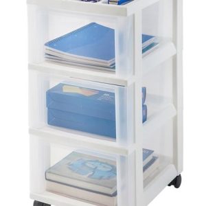 Storage Cart with Organizer Top - 3 Drawer